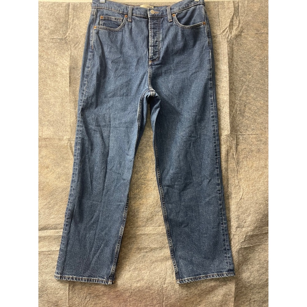 Universal Thread Highest Straight Jeans Medium Wash Button Fly Size 12 Womens - Picture 2 of 15